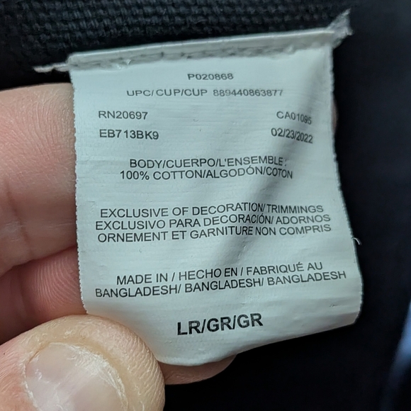 DICKIES Black Skirt Overall Size Large 100% Cotton Women Ajustable Straps - Picture 4 of 11